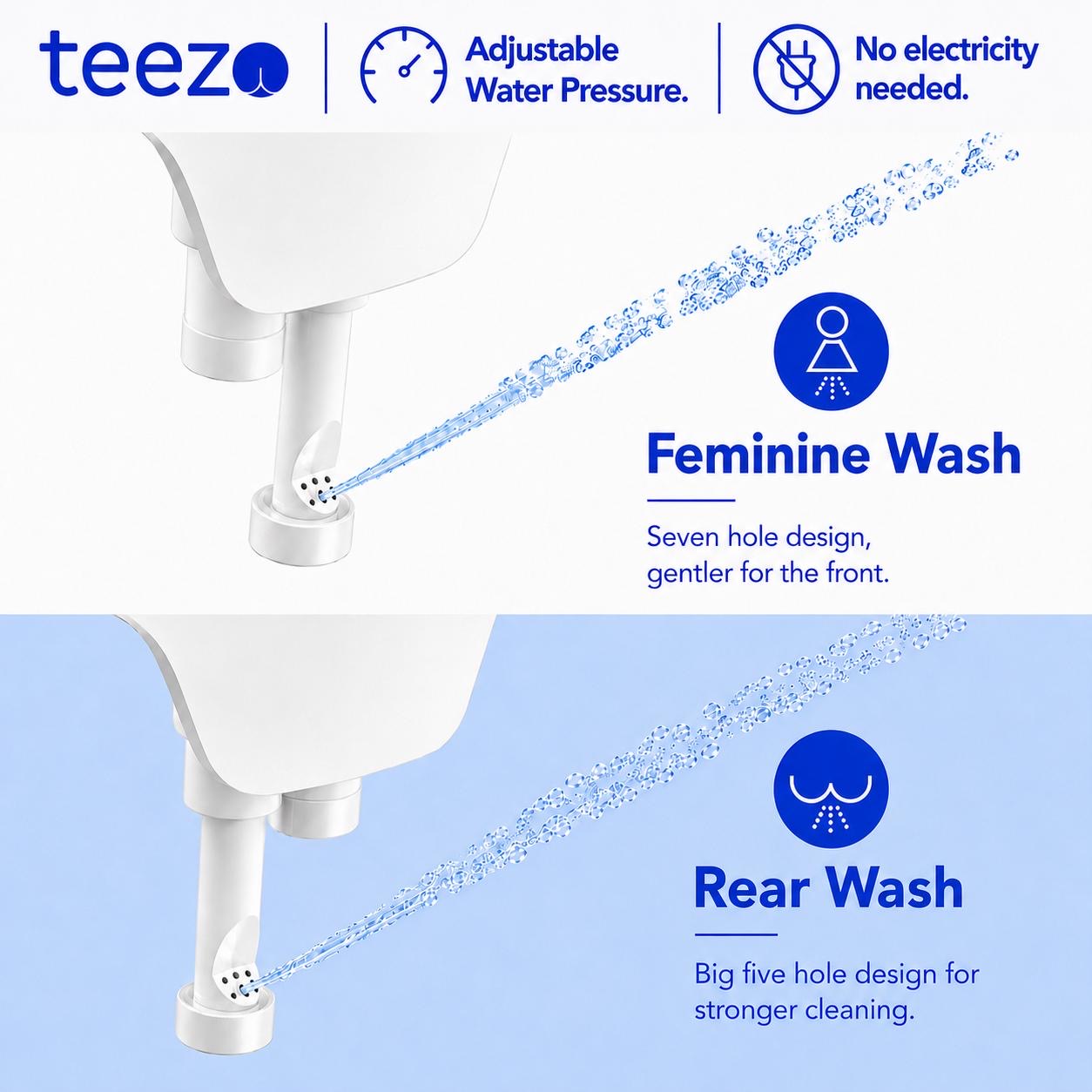 teezo feminine wash and rear wash spray modes